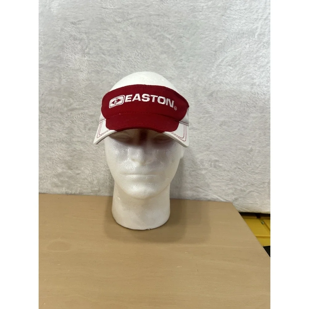 Easton Red White Adjustable Visor One Size Cotton Sports Baseball Hat